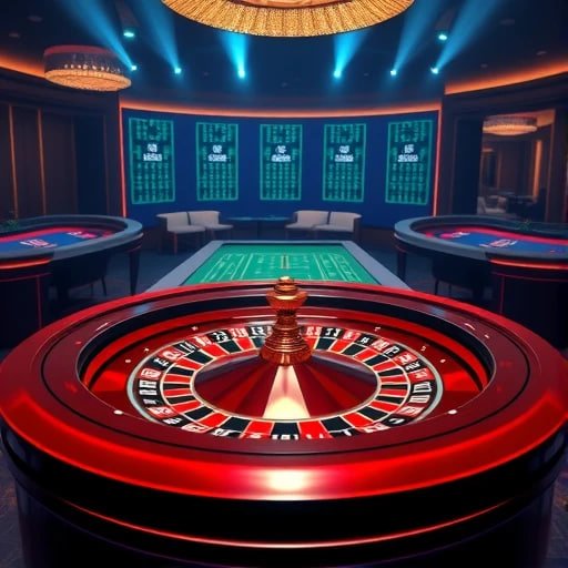 Layar permainan kasino online dengan fitur slot dan live dealer di xo368